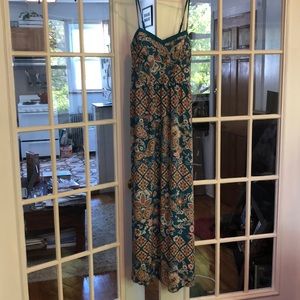 Teal boho paisley maxi dress